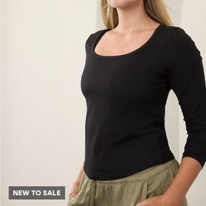 Athleta Signature Rib Square Neck Top